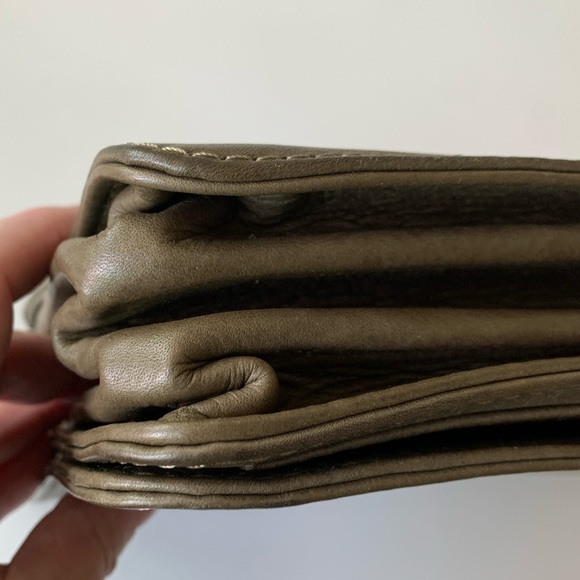 Studio Moda Crossbody Bag Olive Green Leather New - Picture 9 of 16